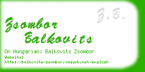 zsombor balkovits business card